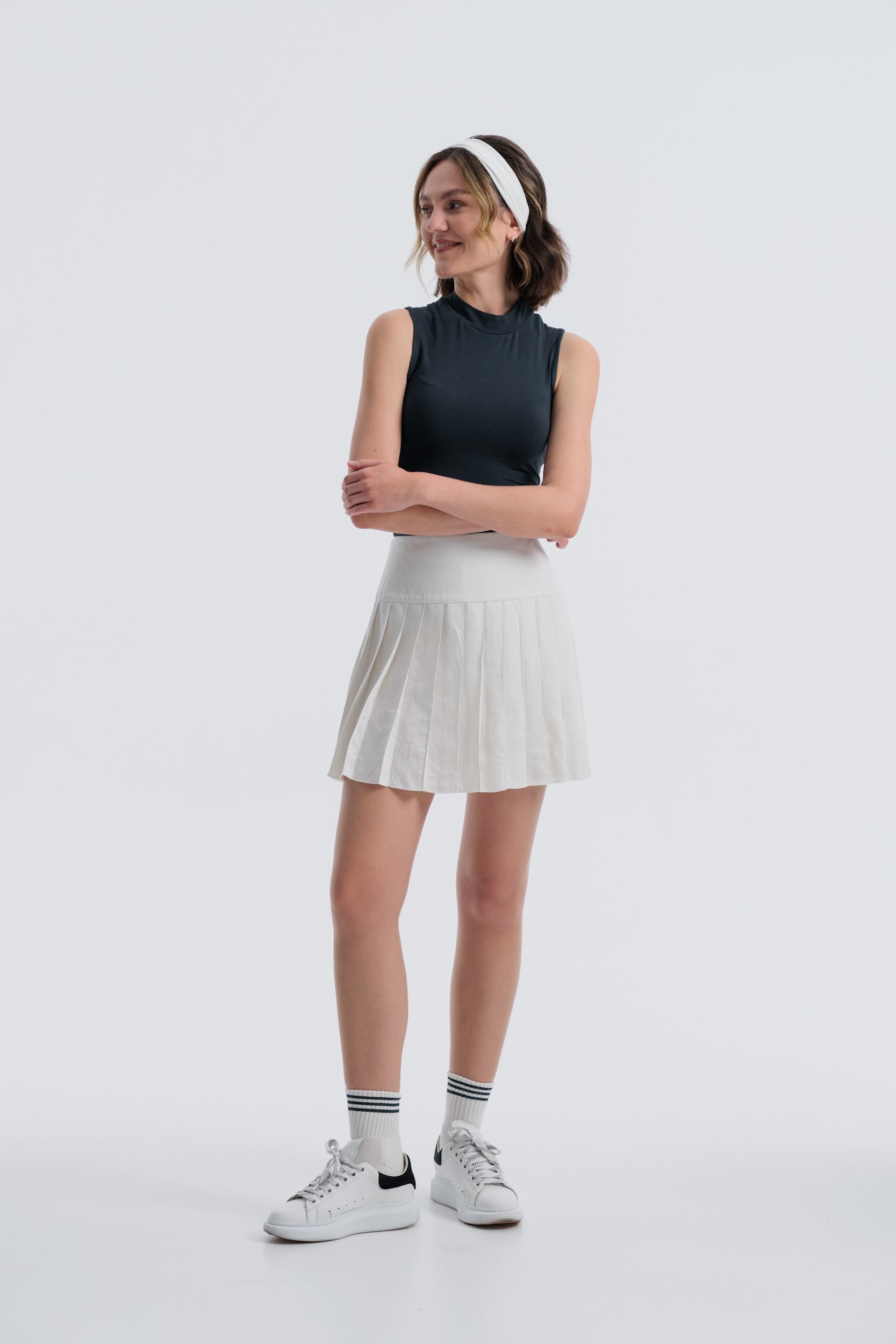 Egremni Lait Pleated Skirt