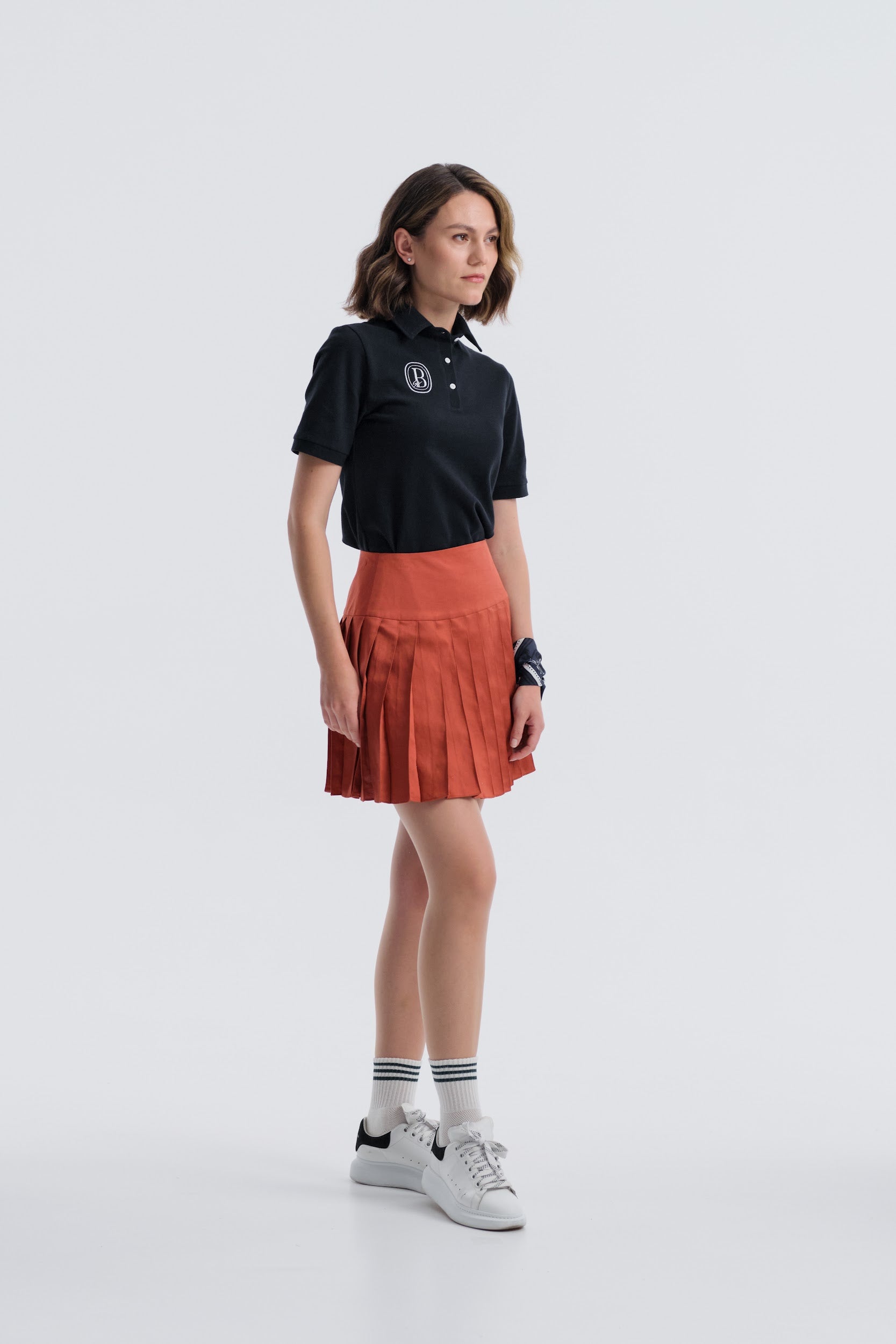 Sifnos Terre Cotta Pleated Skirt