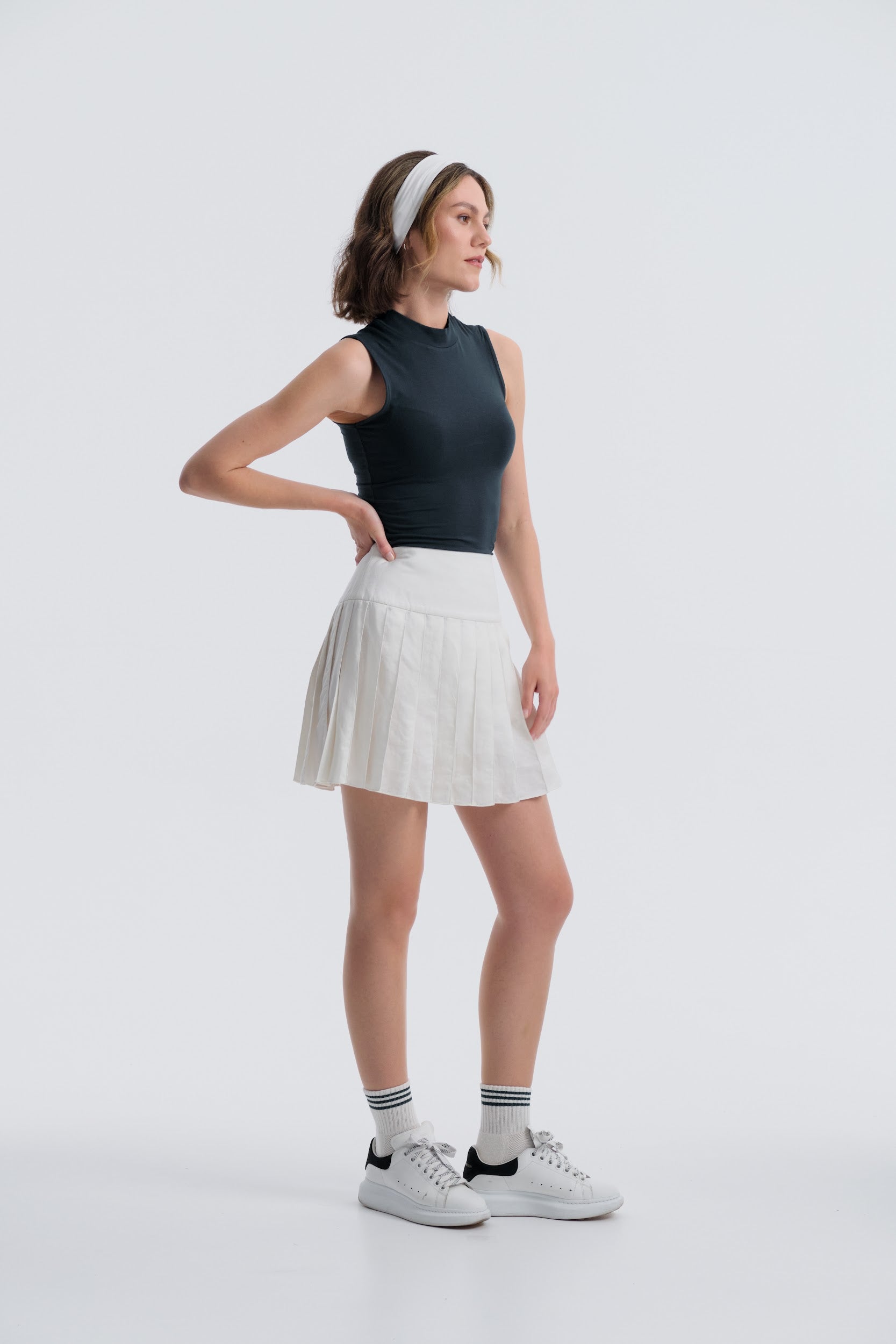 Egremni Lait Pleated Skirt